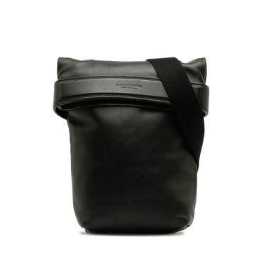 Black Bottega Veneta Leather Crossbody Bag - Designer Revival