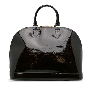 Purple Louis Vuitton Monogram Vernis Alma GM Handbag - Designer Revival