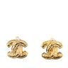 Gold Chanel CC Clip-On Earrings - Designer Revival