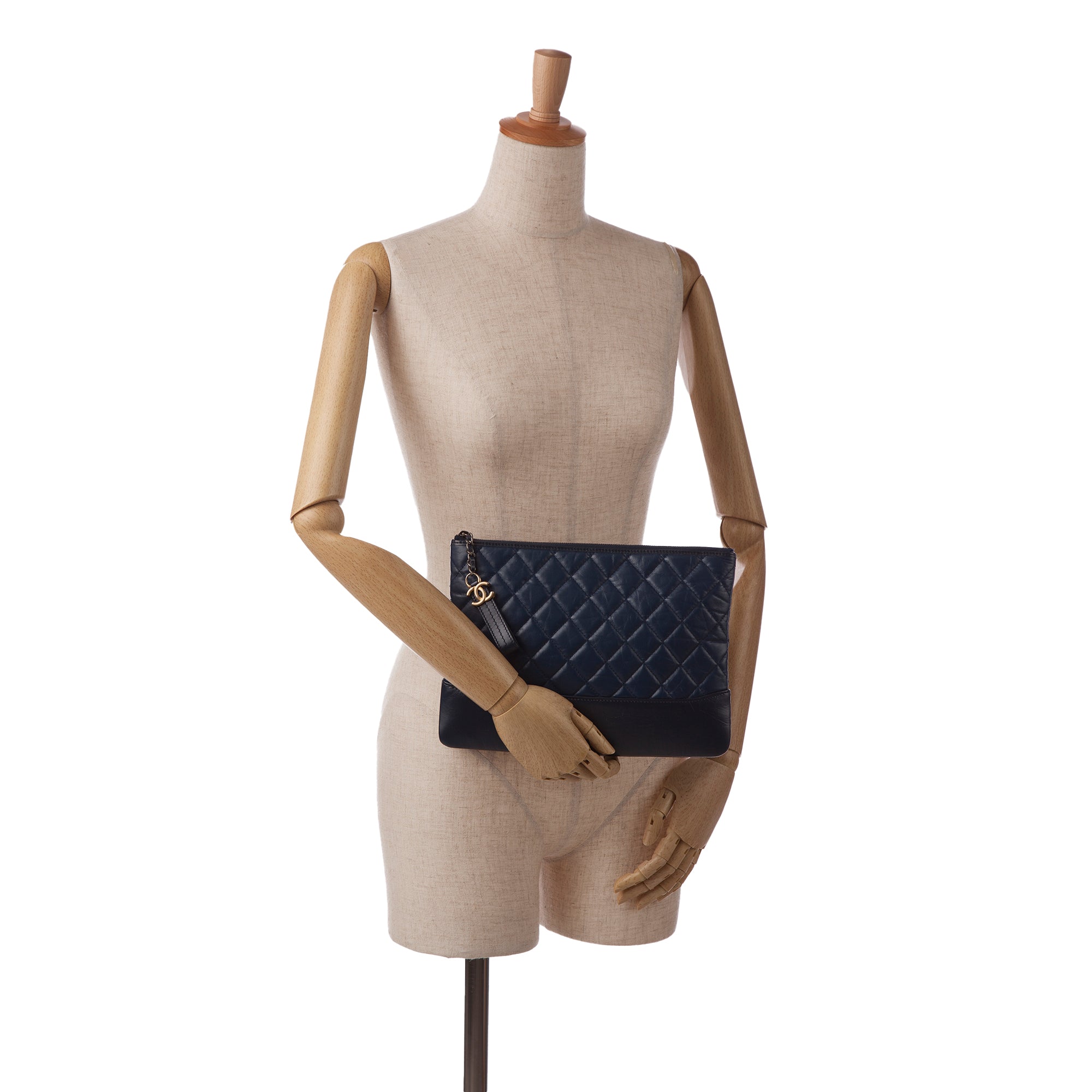 Chanel Blue Gabrielle Clutch Bag