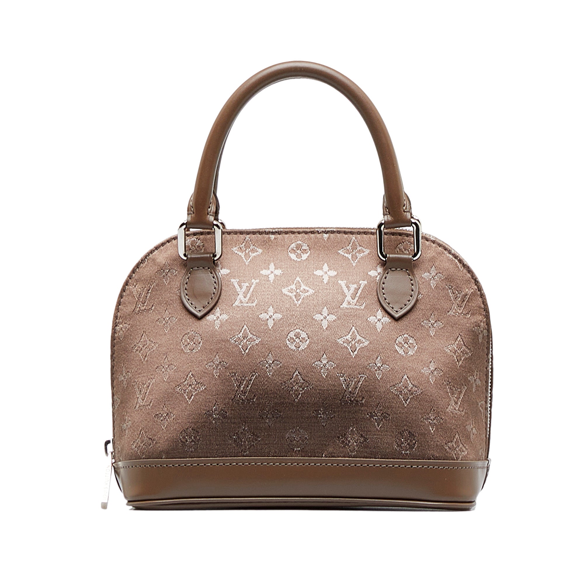 dedikation Konvertere under Tan Louis Vuitton Monogram Satin Mini Alma Handbag | Designer Revival