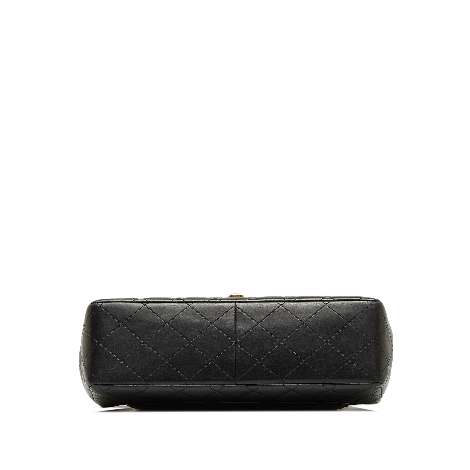 Black Chanel Jumbo XL Classic Lambskin Single Flap Bag – Designer