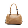Brown Prada Canapa Logo Vitello Daino Shoulder Bag