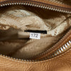 Brown Prada Canapa Logo Vitello Daino Shoulder Bag