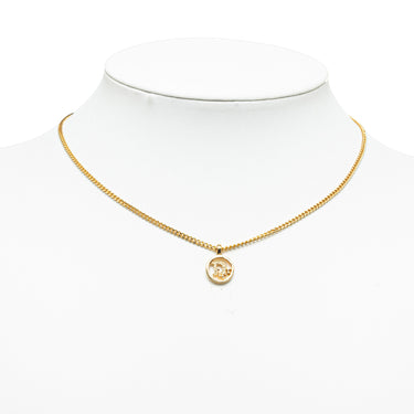 Gold Dior CD Logo Pendant Necklace - Designer Revival