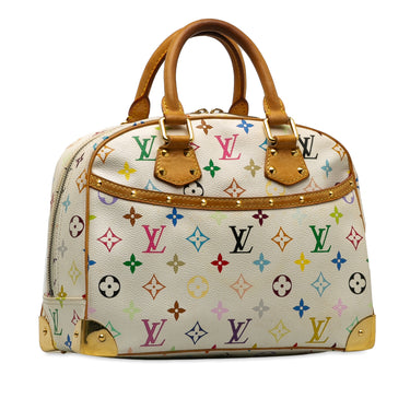 White Louis Vuitton Monogram Multicolore Trouville Handbag - Designer Revival