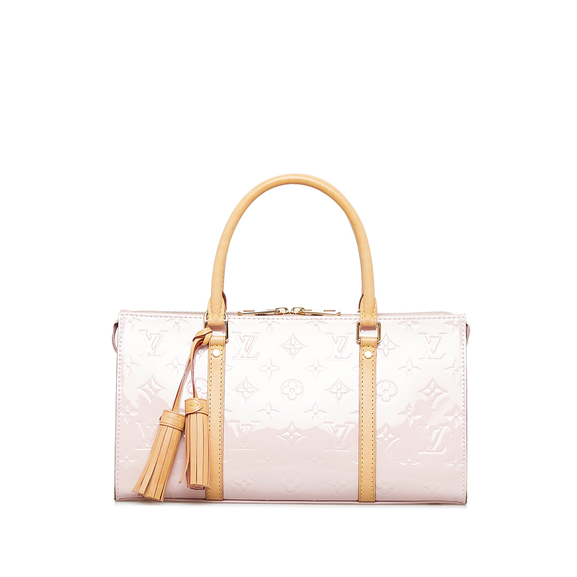 Pink Louis Vuitton Monogram Vernis Neo Triangle Satchel