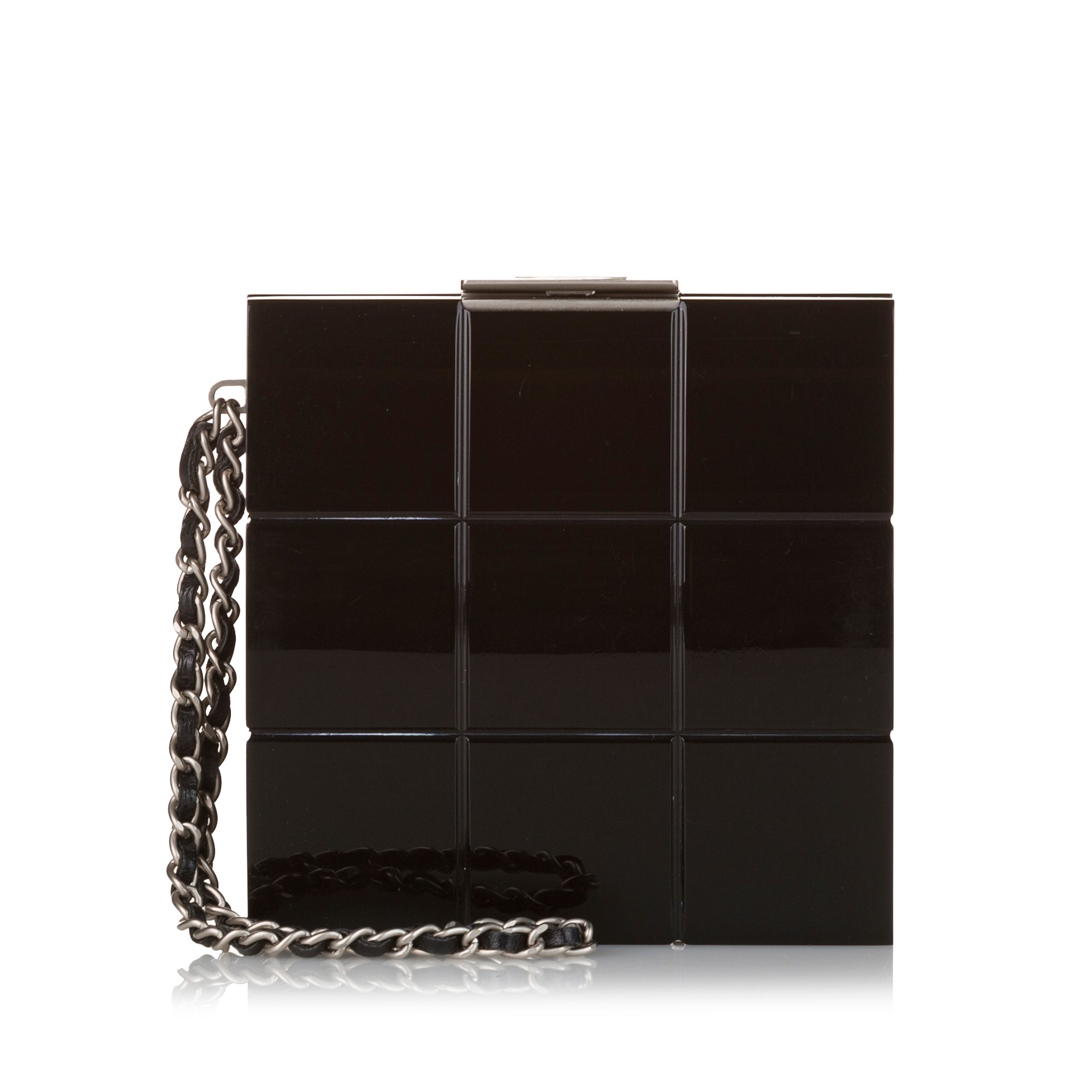 Black Chanel Lucite Minaudiere Perspex Clutch Bag – Designer Revival