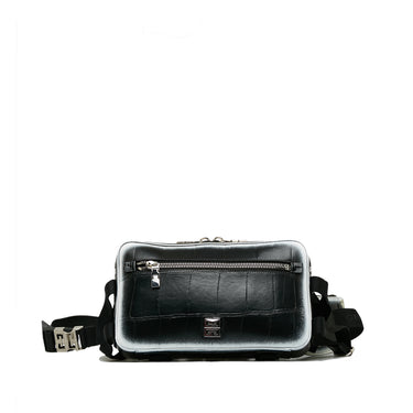 Black Givenchy Embossed Leather Belt Bag - Designer Revival
