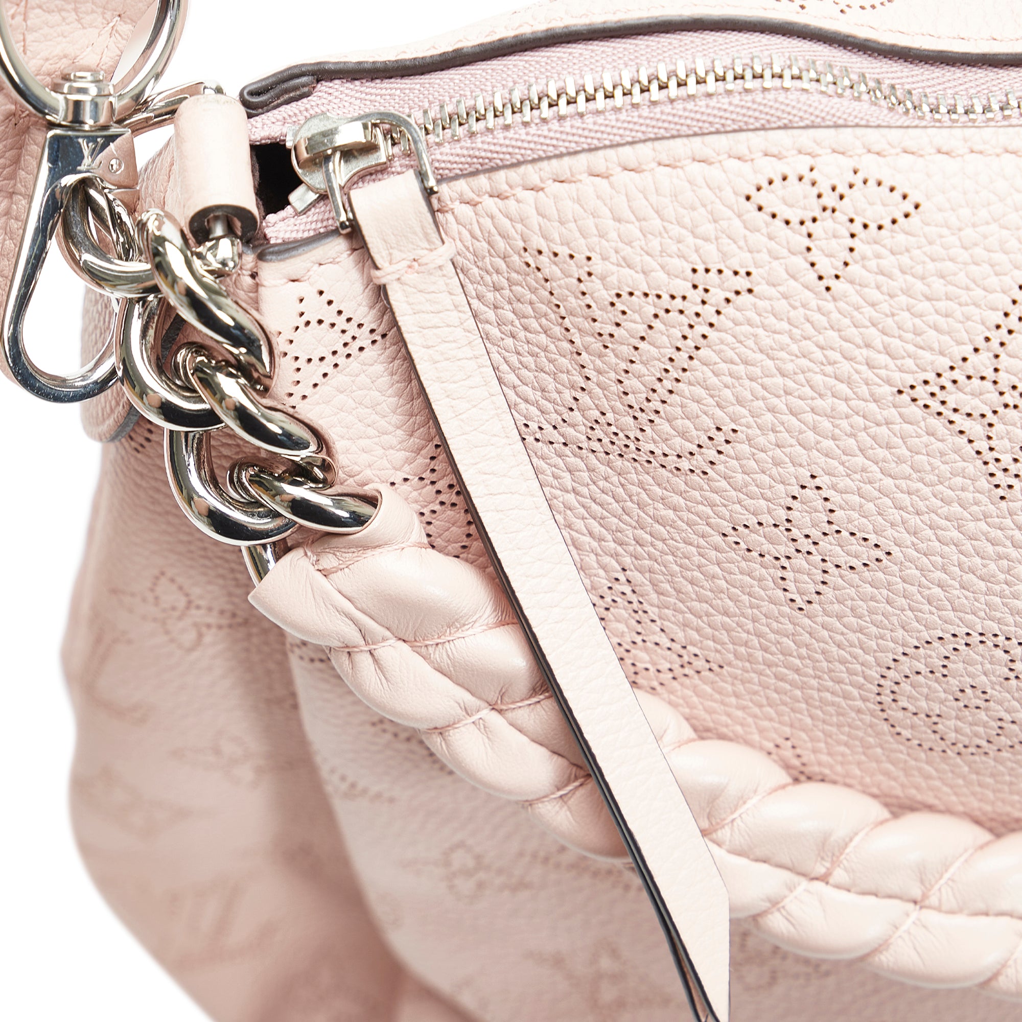 At Auction: Louis Vuitton, Louis Vuitton Pink Mahina Leather Babylone BB Bag