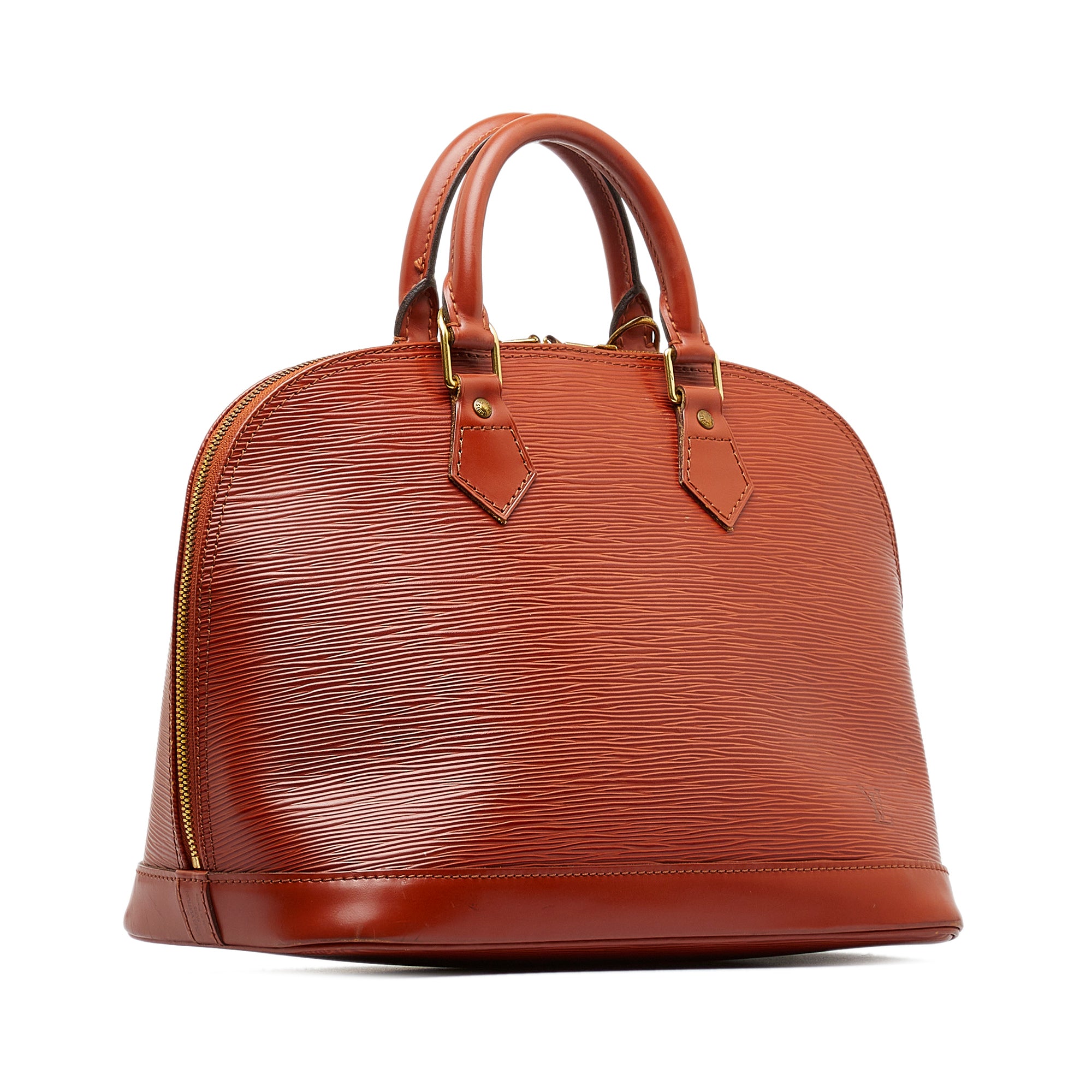 Pre-owned Alma Bb Leather Handbag In Orange