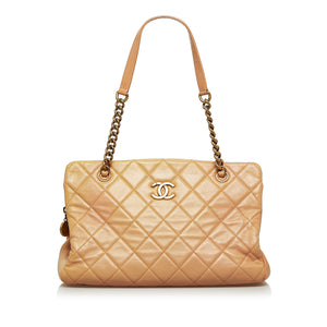 Brown Chanel CC Crown Shoulder Bag