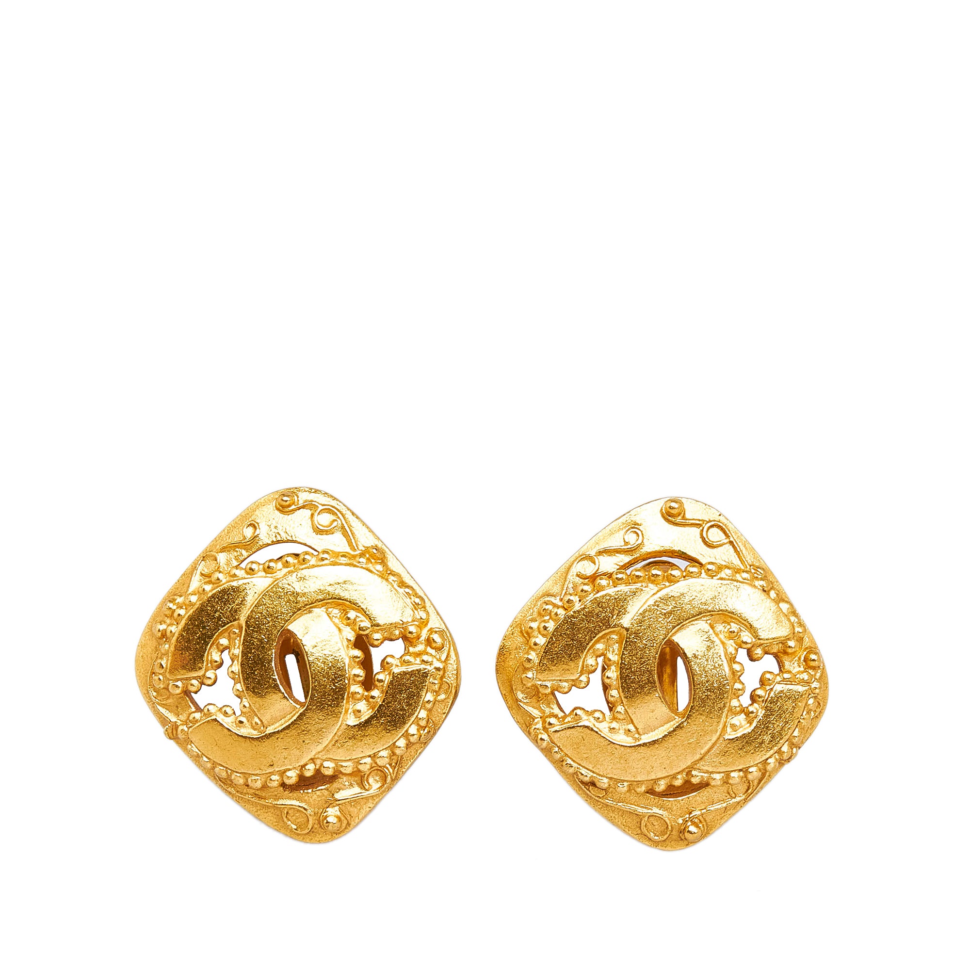 Chanel - Authenticated CC Earrings - Gold Plated Gold for Women, Very Good Condition