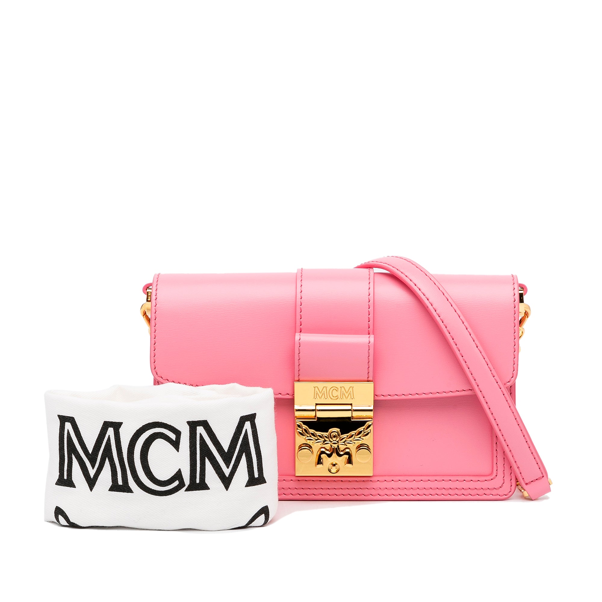 Pink MCM Tracy Laurel Chain Crossbody Bag