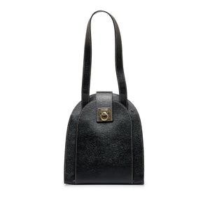 Black Celine Leather Shoulder Bag