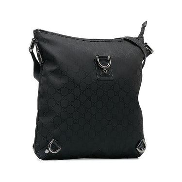 Black Gucci GG Canvas Abbey D-Ring Crossbody Bag - Designer Revival