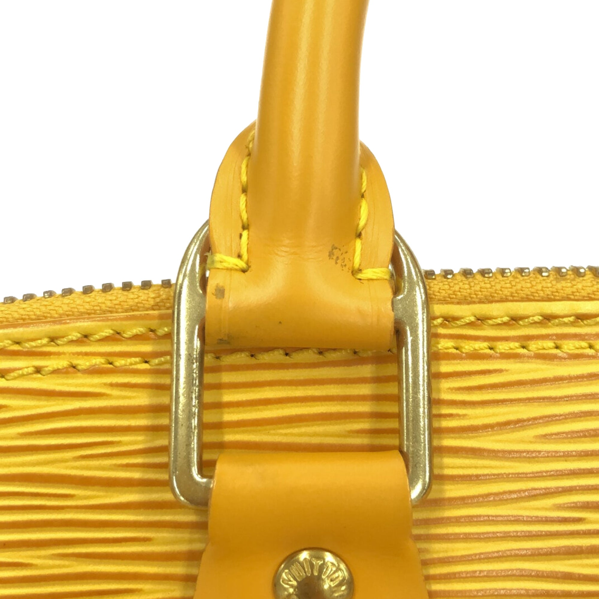 LOUIS VUITTON Alma PM Satchel Bag with Removable Shoulder Strap Yellow Epi