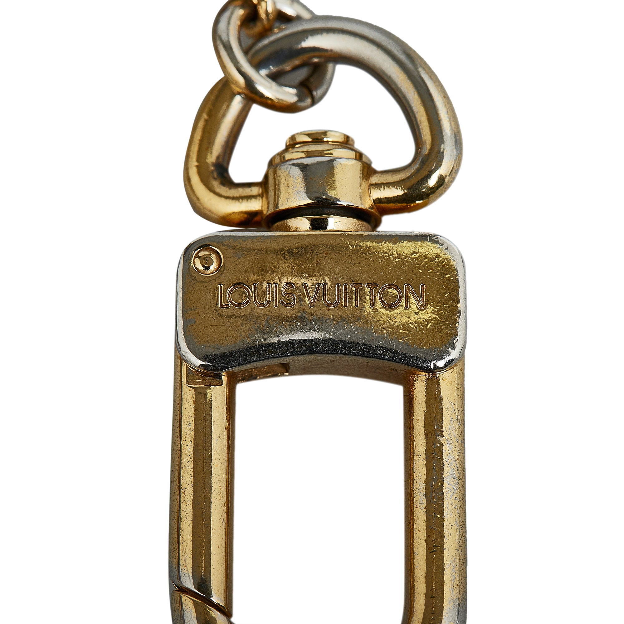 Gold Louis Vuitton Gold-Tone Key Chain - Designer Revival