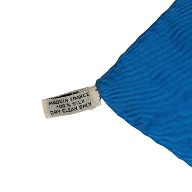 Blue Hermes Clips Silk Scarf Scarves - Designer Revival