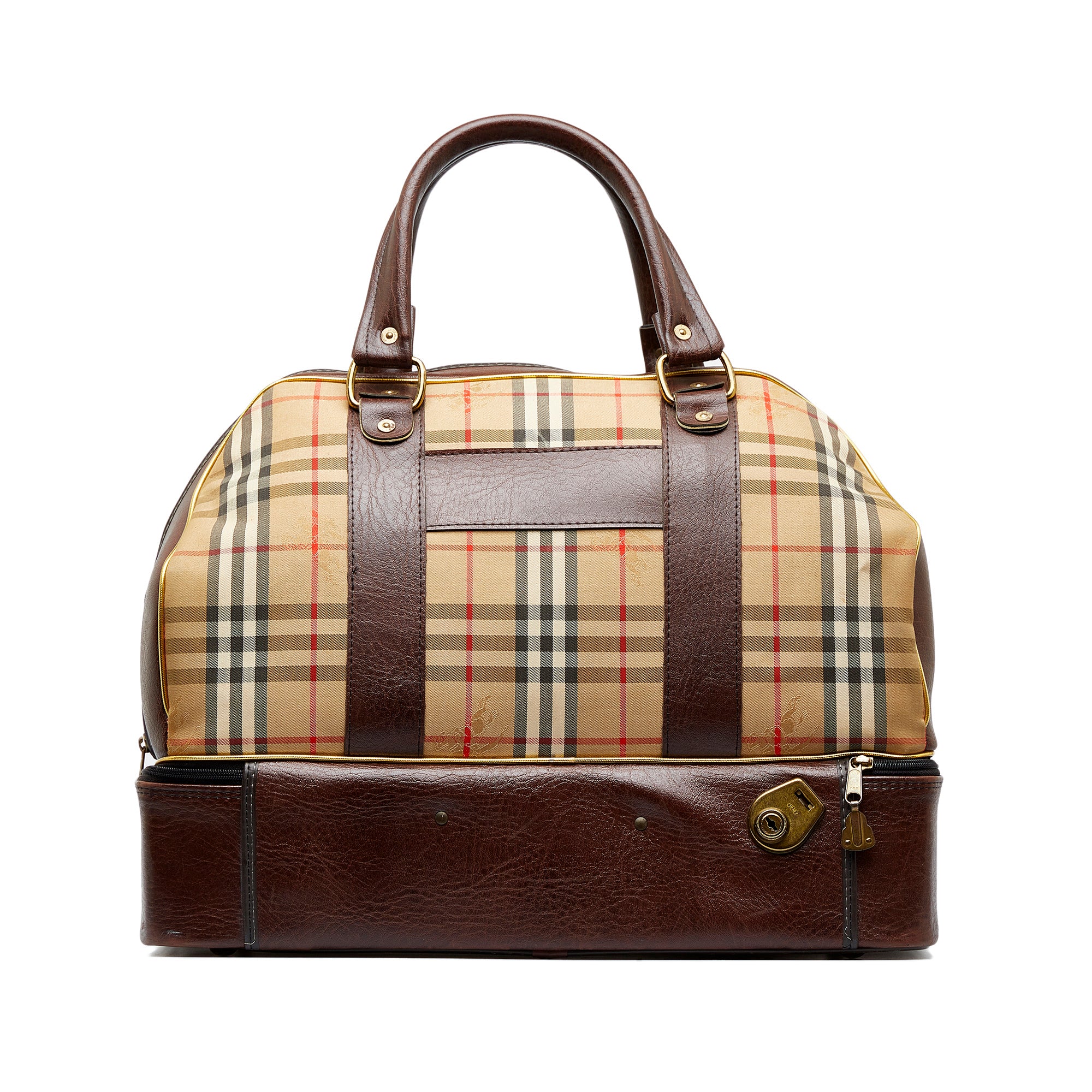 Burberry Haymarket Check Vintage Shoulder Handbag Buckle Flap
