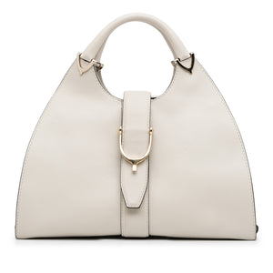 White Gucci Stirrup Handbag