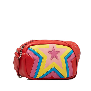 Red Stella McCartney Faux Leather Kids Star Crossbody - Designer Revival