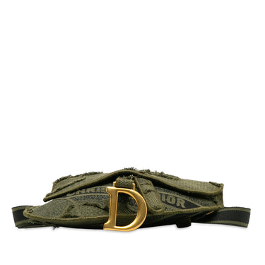 Green Dior Camouflage Saddle Belt Bag - Designer Revival