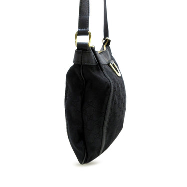 Black Gucci GG Canvas Abbey D-Ring Crossbody Shoulder Bag - Designer Revival