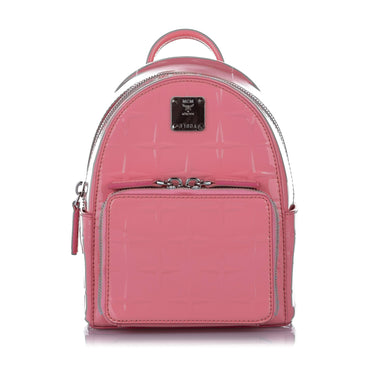 Pink MCM Patent Leather Backpack - Designer Revival