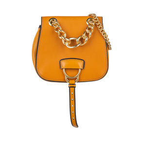 Orange Miu Miu Madras Dahlia Leather Crossbody Bag