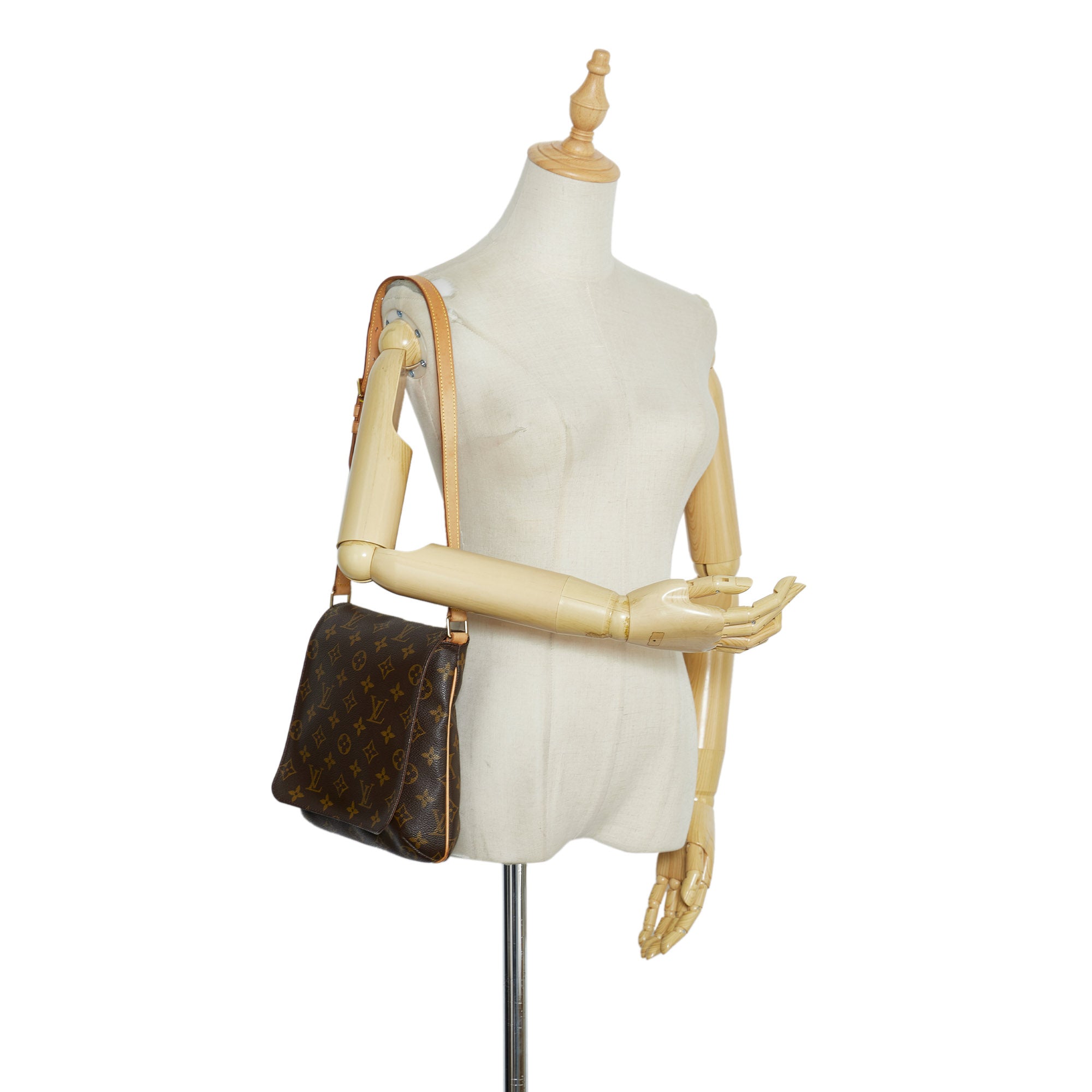 Brown Louis Vuitton Monogram PM Musette Salsa Long Strap Crossbody Bag