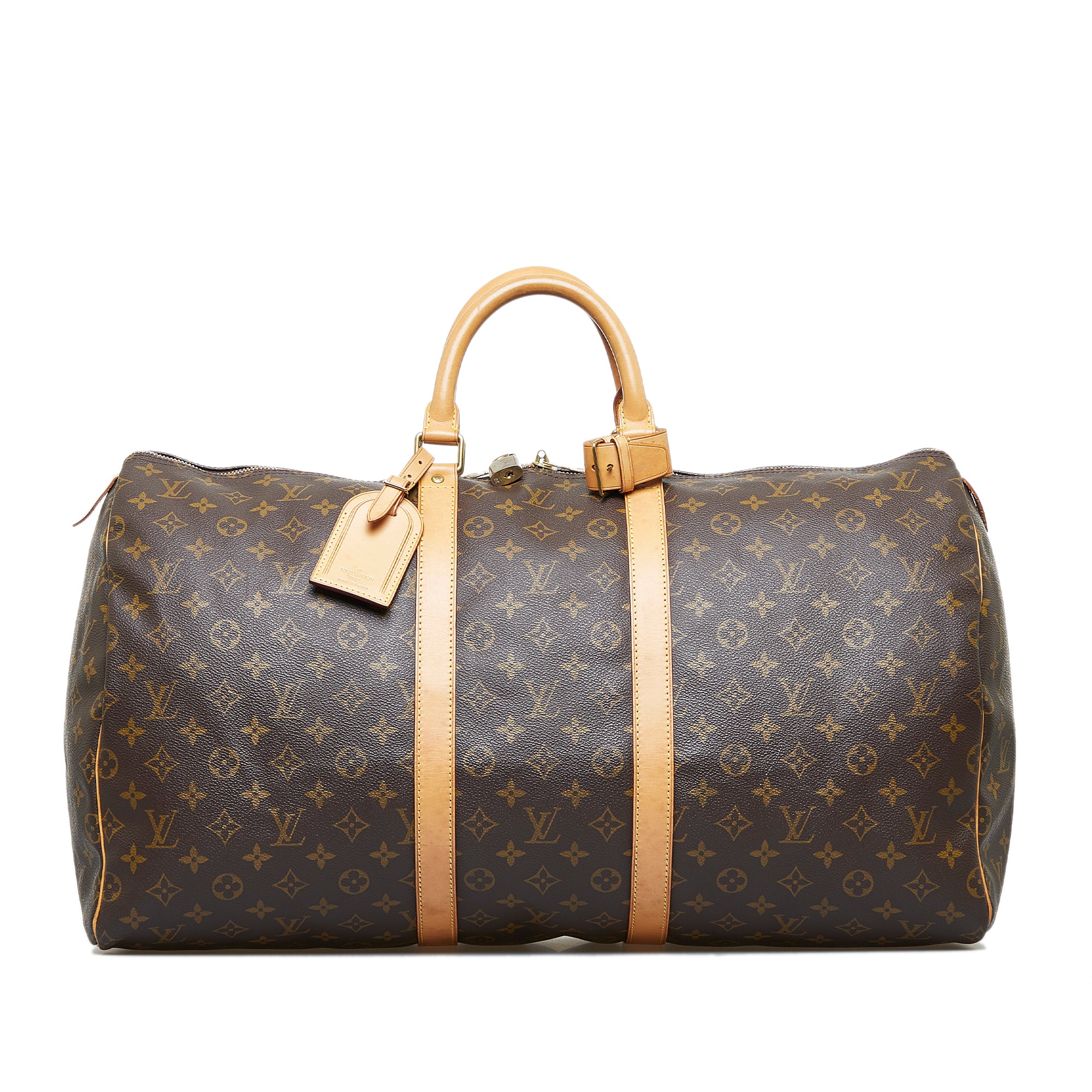 Louis Vuitton Keepall 45 Monogram Canvas Travel Bag Brown