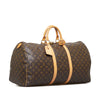 Brown Louis Vuitton Monogram Keepall 55 Travel Bag