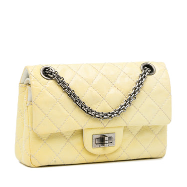 Yellow Chanel Mini Reissue Patent Flap Crossbody Bag - Designer Revival