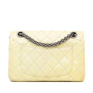 Yellow Chanel Mini Reissue Patent Flap Crossbody Bag - Designer Revival