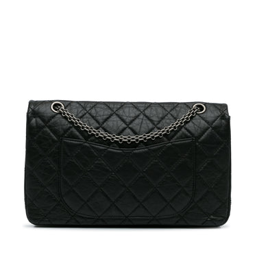 Black Chanel Reissue 2.55 Aged Calfskin Double Flap 227 Shoulder Bag - Designer Revival