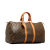 Brown Louis Vuitton Monogram Keepall 45 Travel Bag