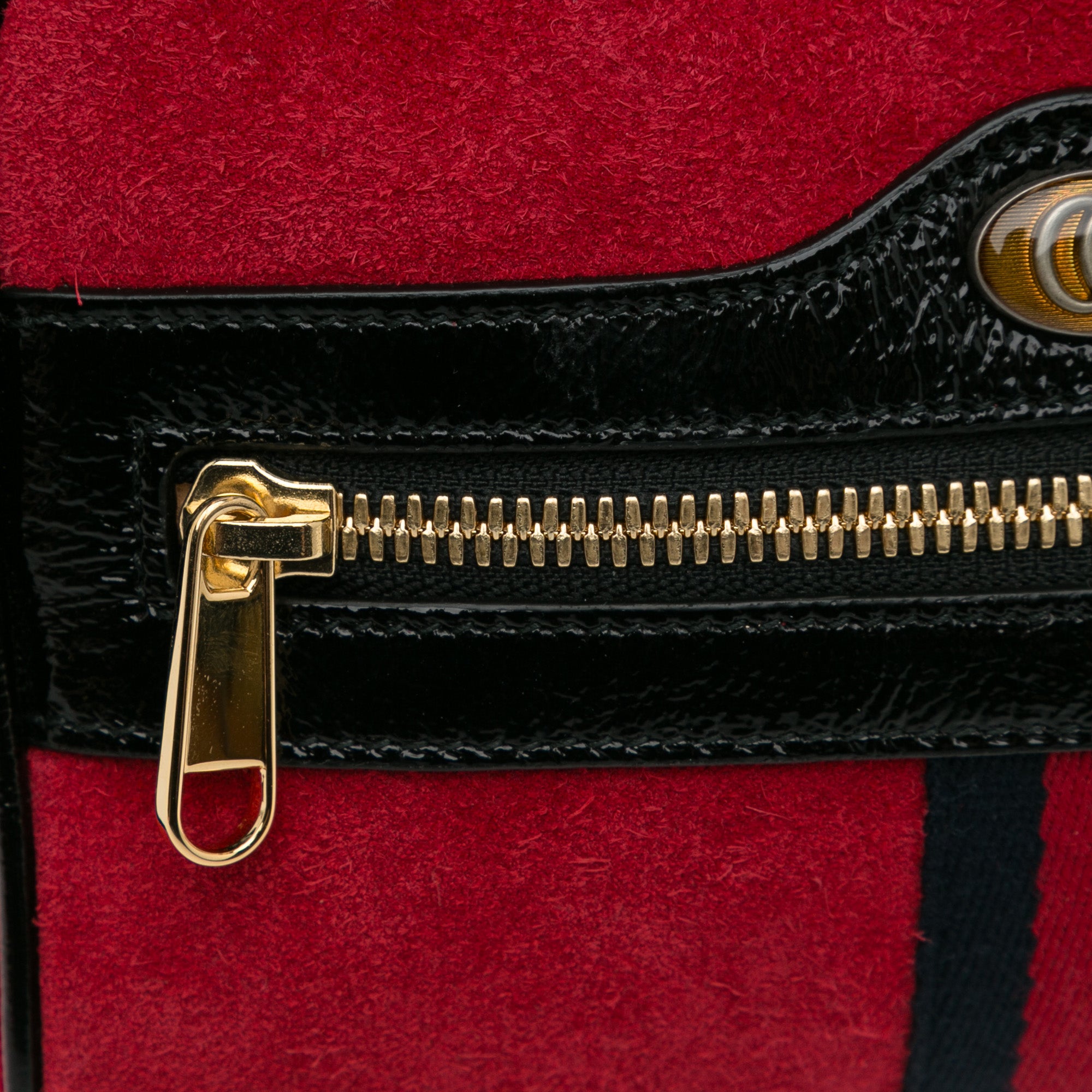 Gucci Ophidia Small Suede Belt Waist Bag in Red color