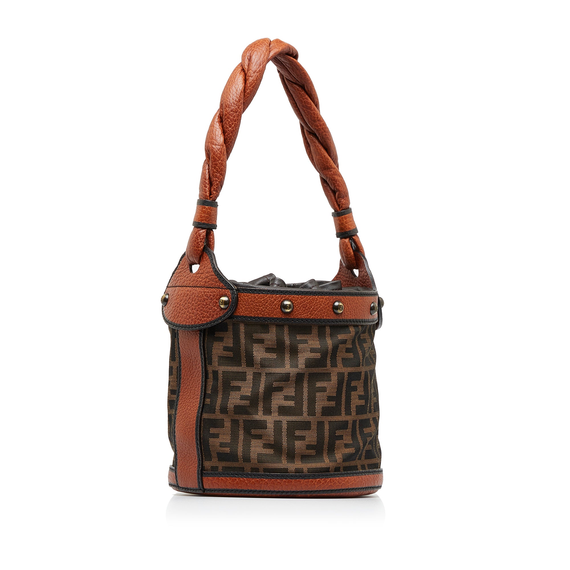 Fendi - Authenticated Baguette Handbag - Cloth Brown for Women, Very Good Condition