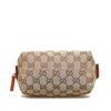 Brown Gucci GG Canvas Cosmetic Pouch