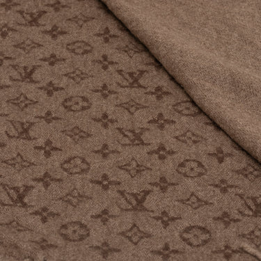 Brown Louis Vuitton Monogram Wool and Cashmere Scarf Scarves - Designer Revival