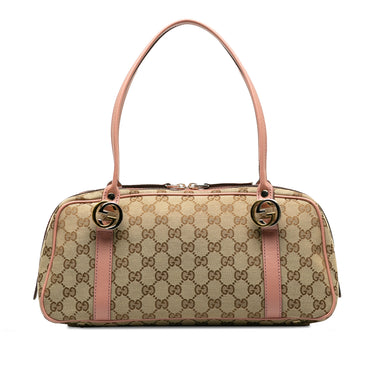 Brown Gucci GG Canvas Twins Shoulder Bag - Designer Revival