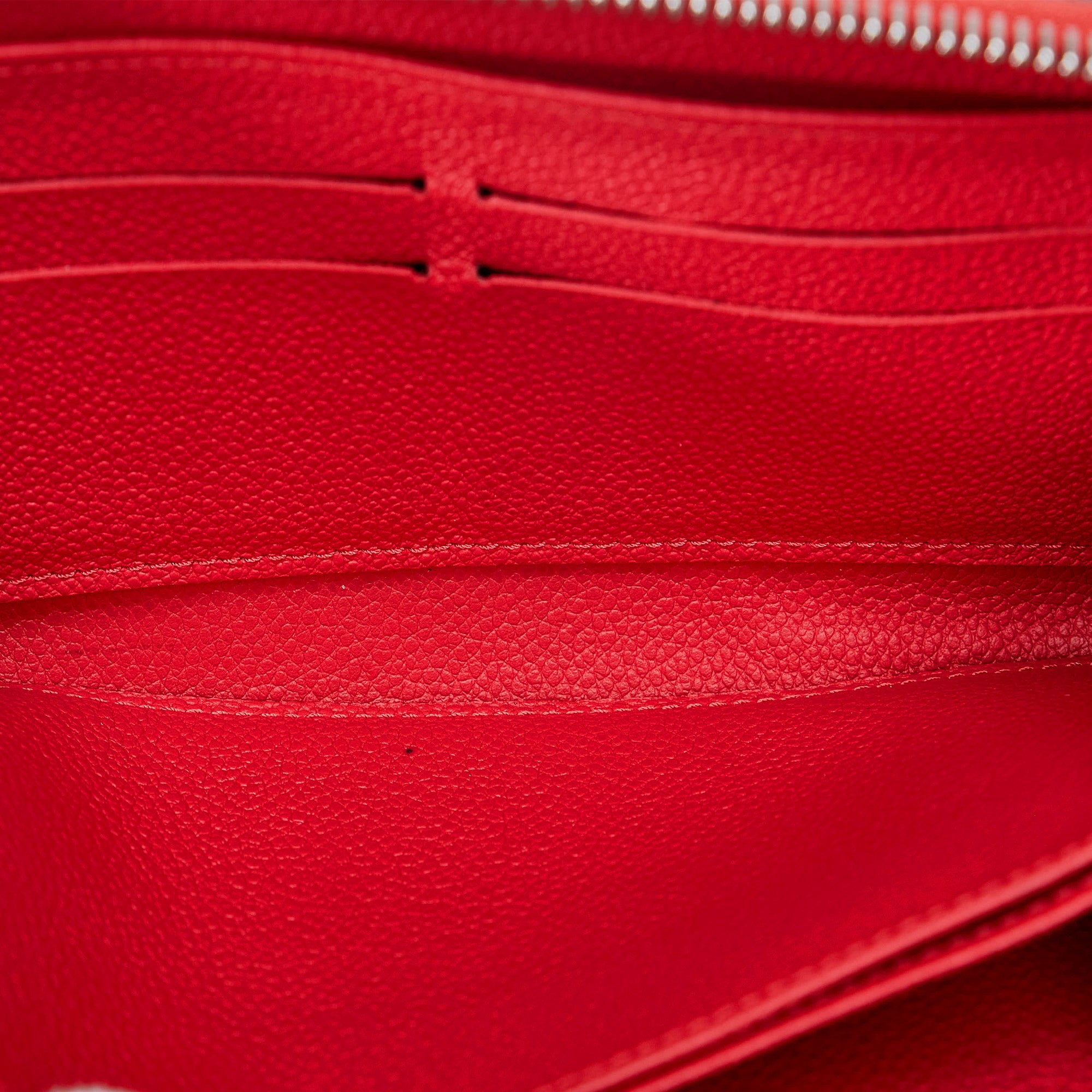 ❤️NEW LOUIS VUITTON Zip Coin Wallet Pouch Navy Red Empreinte Leather  Monogram