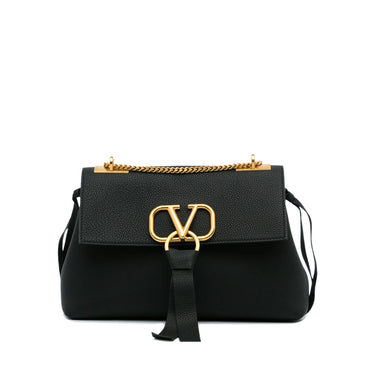 Black Valentino VRing Shoulder Bag - Designer Revival