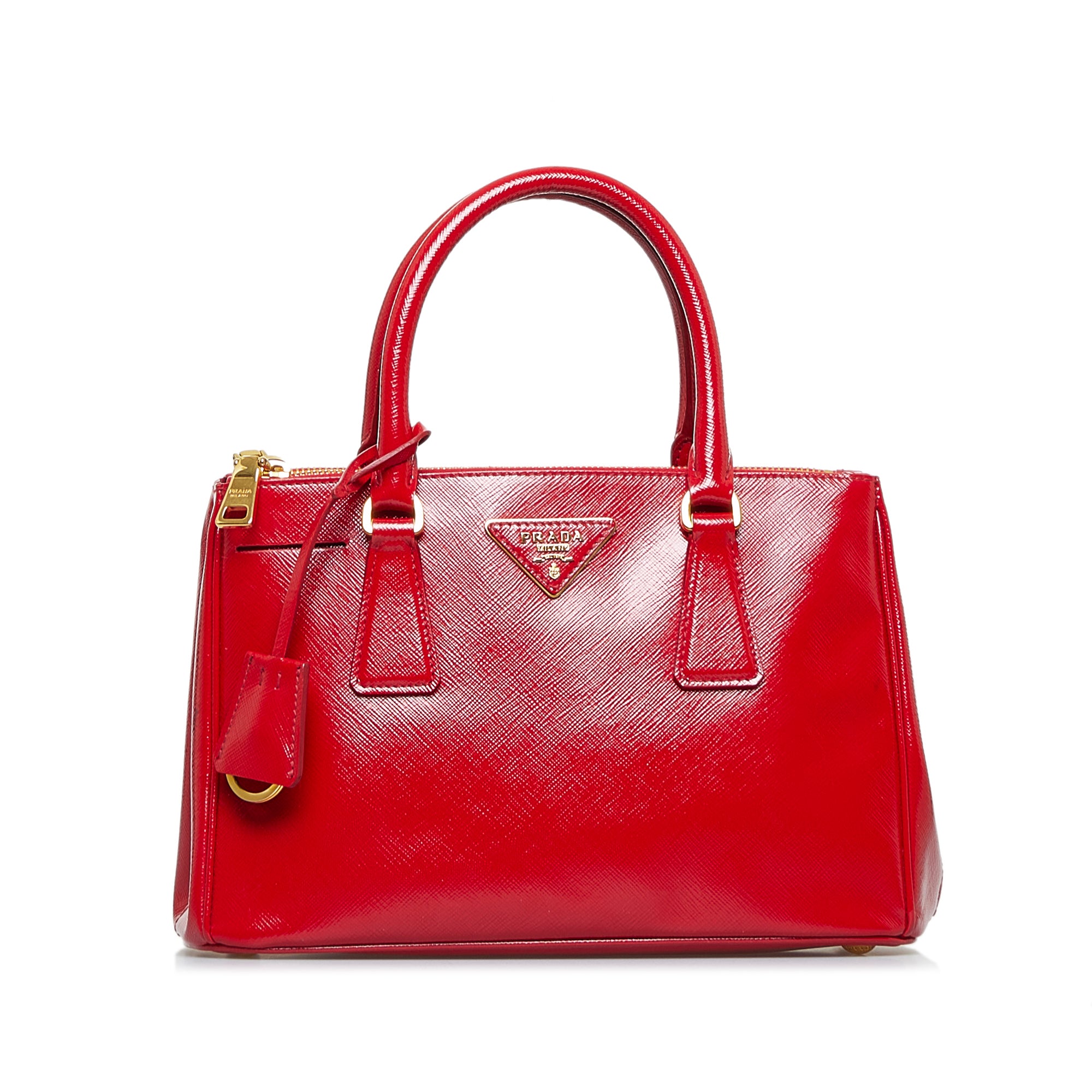 PRADA Galleria Saffiano Leather Pink Color hand Bag USED