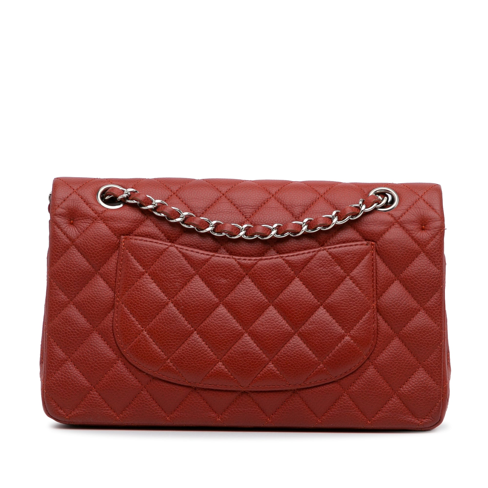 Red Chanel Medium Classic Caviar Double Flap Shoulder Bag – Designer Revival