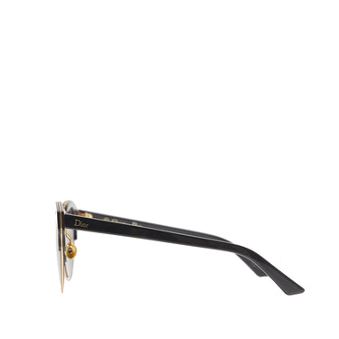 Black Dior Round Tinted Sunglasses - Designer Revival