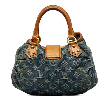 Blue Louis Vuitton Monogram Denim Pleaty Handbag