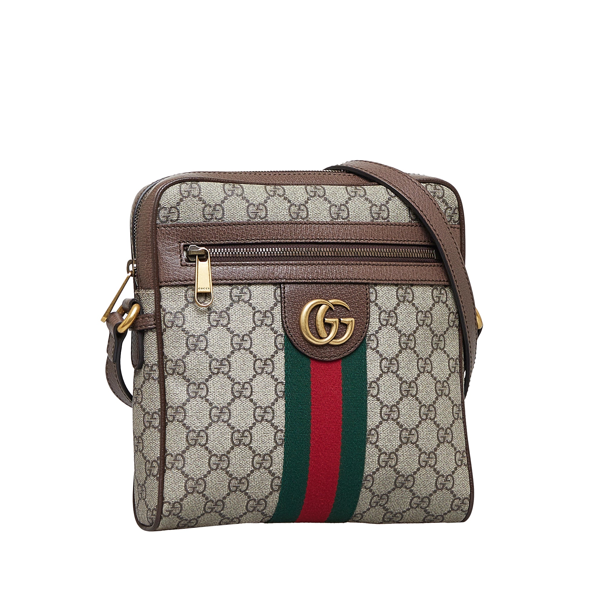 Gucci Ophidia Small Gg Supreme Crossbody Bag In Brown Multi