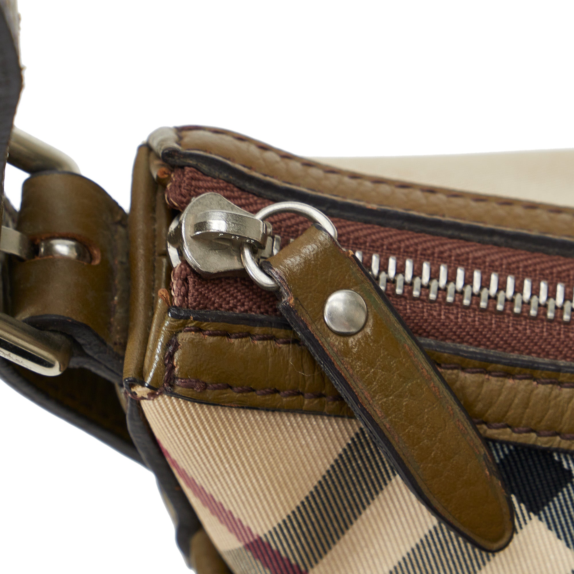 Beige Burberry Embossed Nova Check Shoulder Bag – Designer Revival